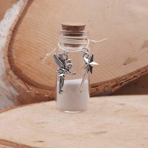 wensflesje armband elf en staf wit