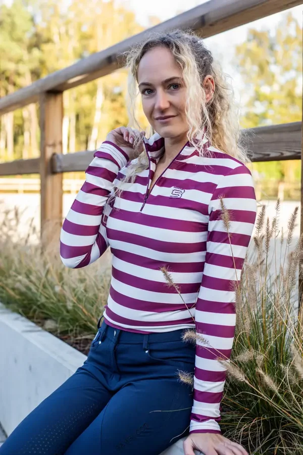 Sambucco Baselayer Stripe Bordeaux +