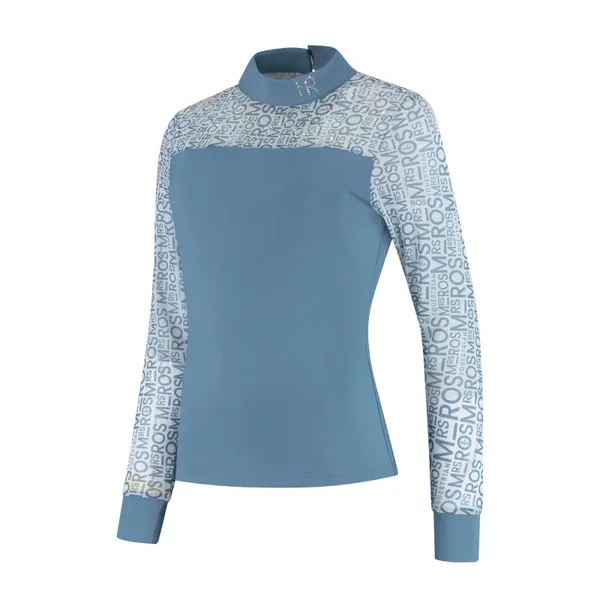 Mrs Ros Competition Mesh long Sleeve Top Blush Noir