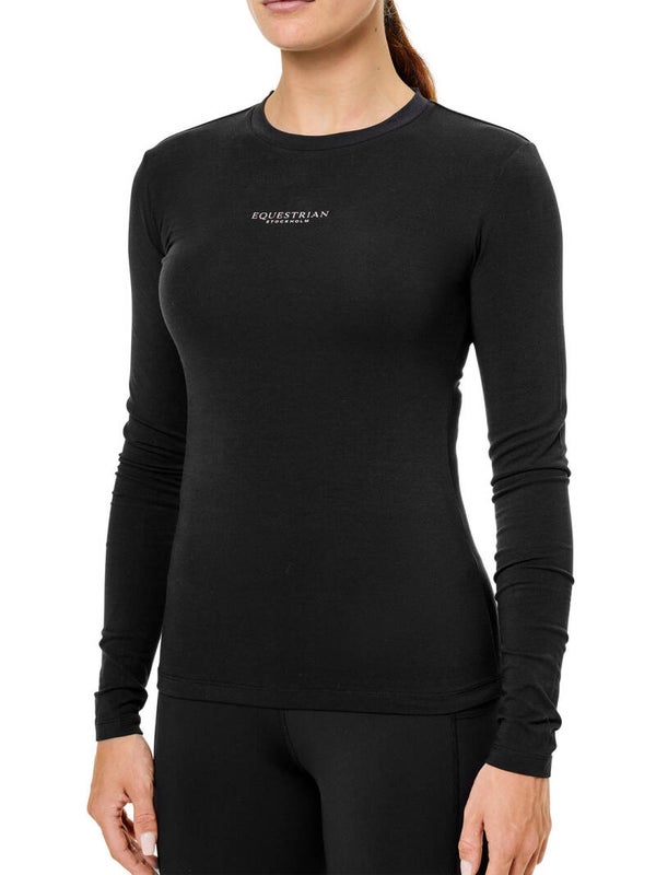 Equestrian Stockholm Soft Cotton Base Layer Black Blush