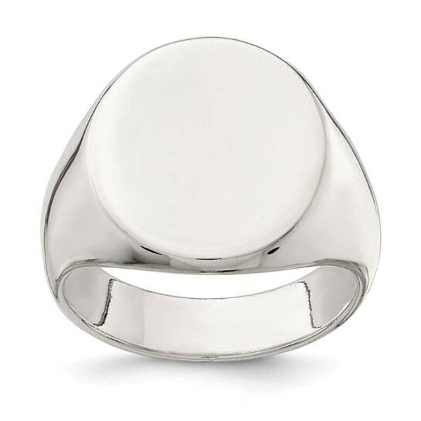 Personalized Hand Engraving 19x16mm Closed Back Signet Ring,  925 sterling Silver
