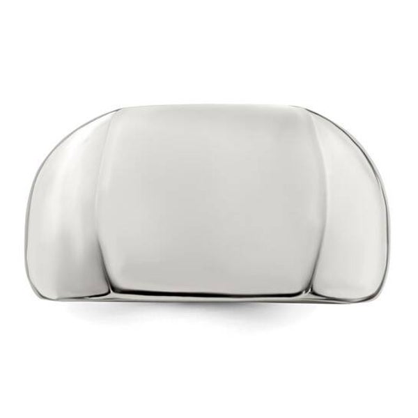 Personalized Hand Engraving 925 Sterling Silver  12x15mm Open Back Signet Ring.