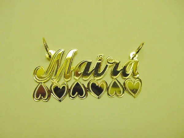 Name plate ARNM 11 Lots of hearts Model 14K Gold plated