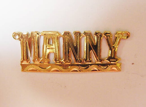 Name plate ARNM 14 Manny Model 14K Gold plated