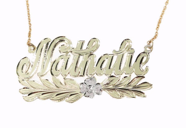 Name plate ARNM Rose Two-tone Model 14K