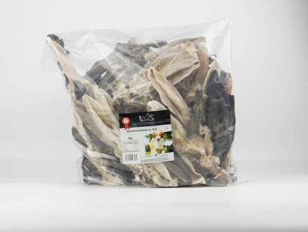 Lenzen&Sabel Kaninchenohren mit Fell, 1000g