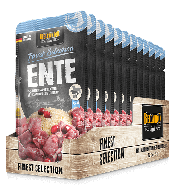 BELCANDO Ente mit Reis & Preiselbeeren 12x125g