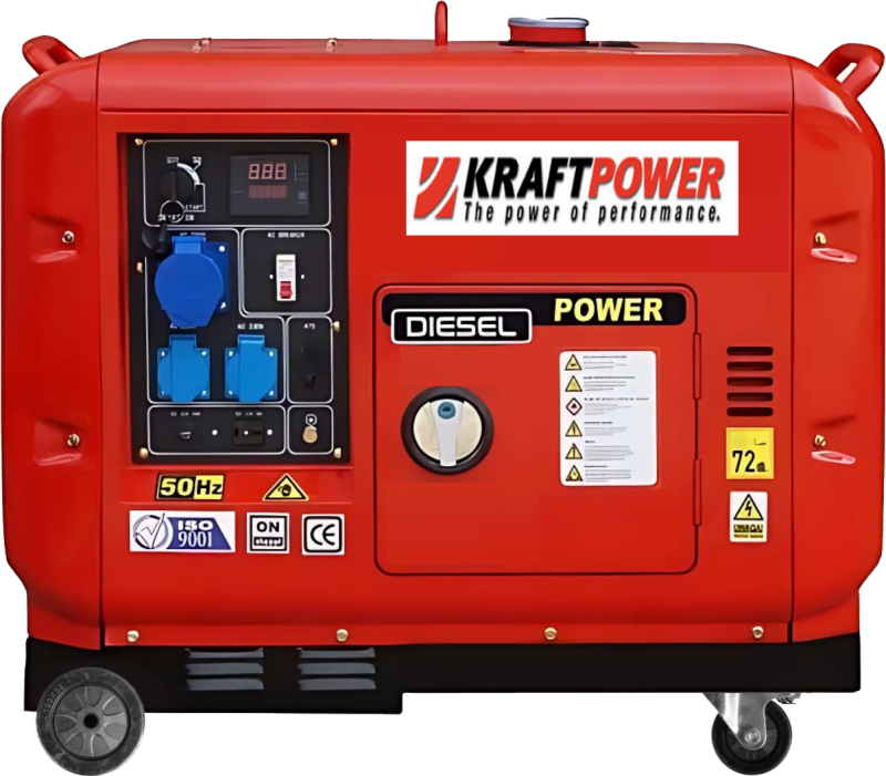 Groupe électrogène diesel K9500 – 9,5 kVA Supersilencieux (Monophasé) — vue 1