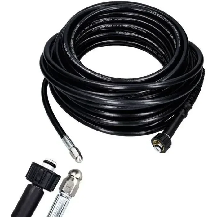 Carton de 12 Tuyaux de débouchage de canalisations 20 m haute pression – Raccord M22 – Buse laiton – Qualité professionnelle