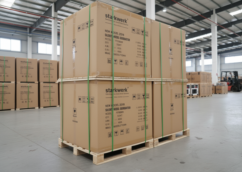 Palette de 4 Groupes Électrogènes Diesel Insonorisés 8.5kW – Moteur 10CV – Silencieux & Professionnel — vue 1