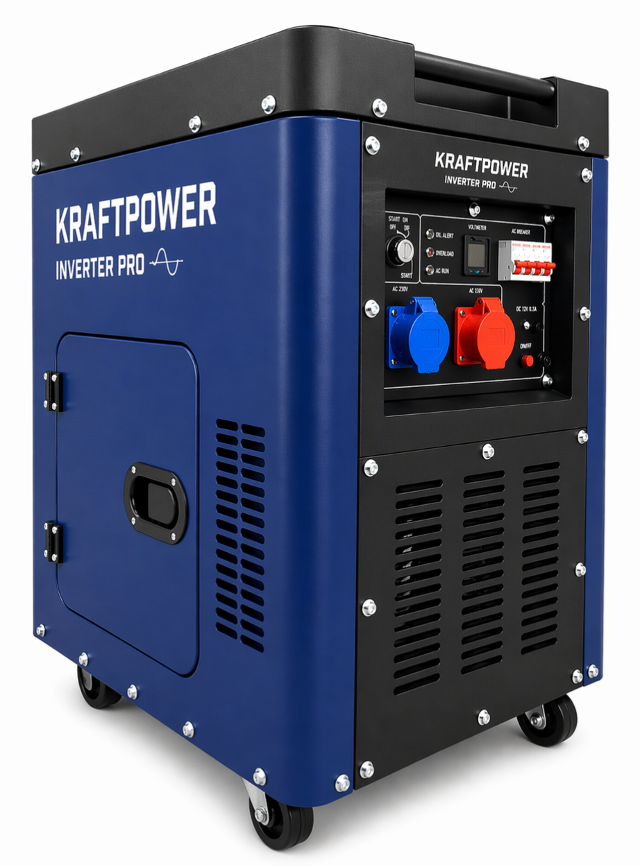 Groupe électrogène diesel inverter 10 kVA – KRAFTPOWER INVERTER PRO – ATS inclus – Compatible solaire