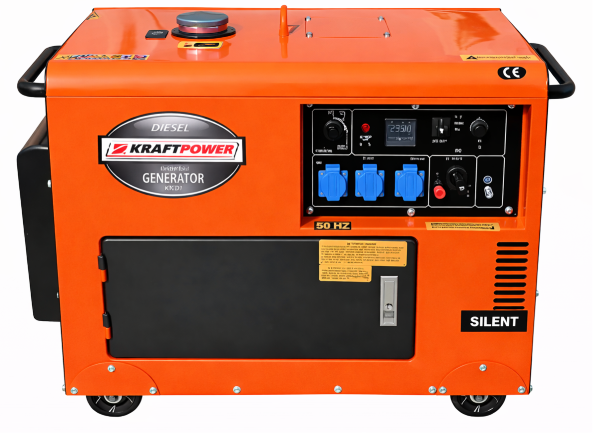 Groupe électrogène Diesel Silencieux Monophasé 9 KVA+ATS