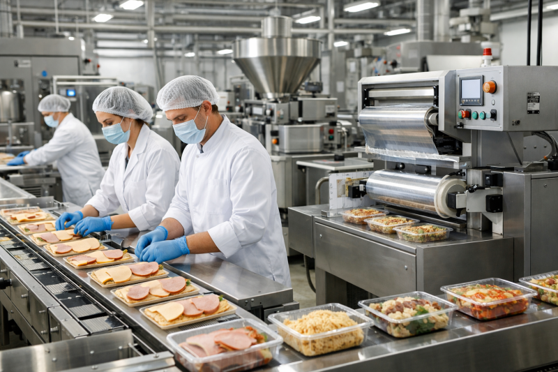 Food production line where communication is important to produce safe food 