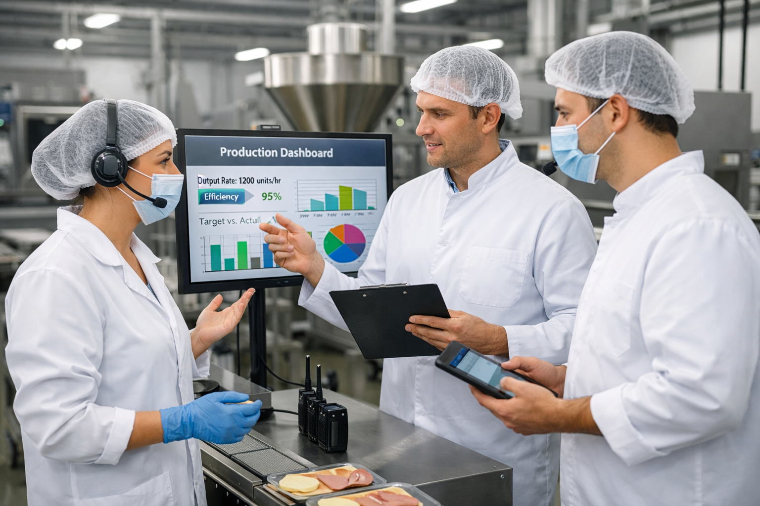 Communicating in a busy production department using different methods 