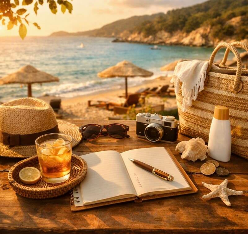 A beutiful holiday scene in a lovely calm place 
