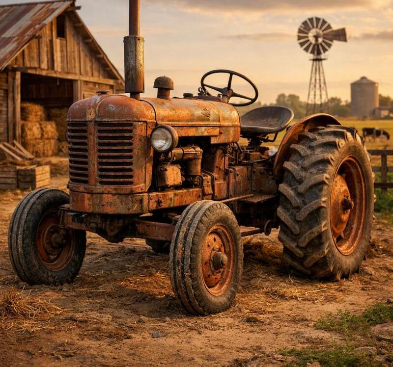 Tractor used in farming to do all the hard work to feed the nation 