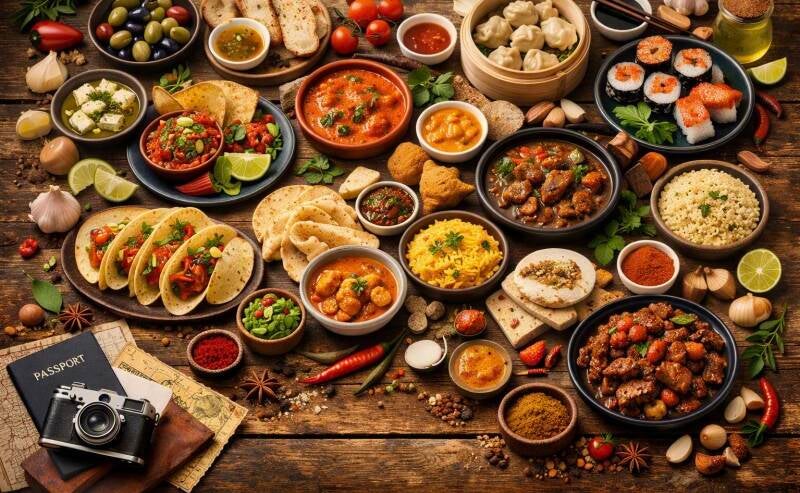 expore the cusines from around the world by tasting the dishes and cusines from the country you are in or bring it home with you 
