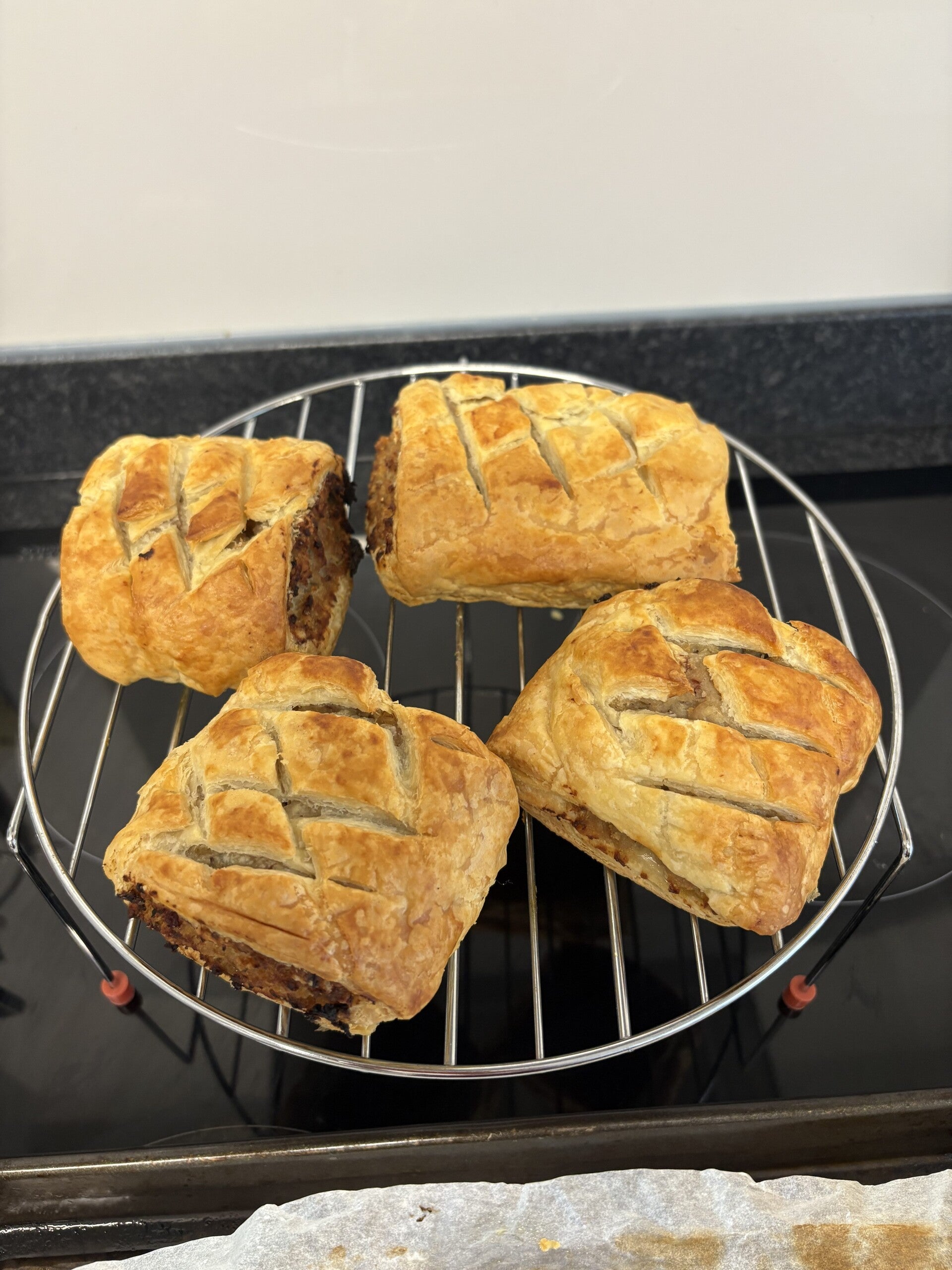 flaky home made sausage rolls golden brown 