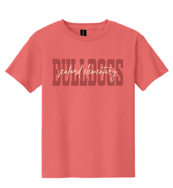Bulldogs Coral on Coral Tee