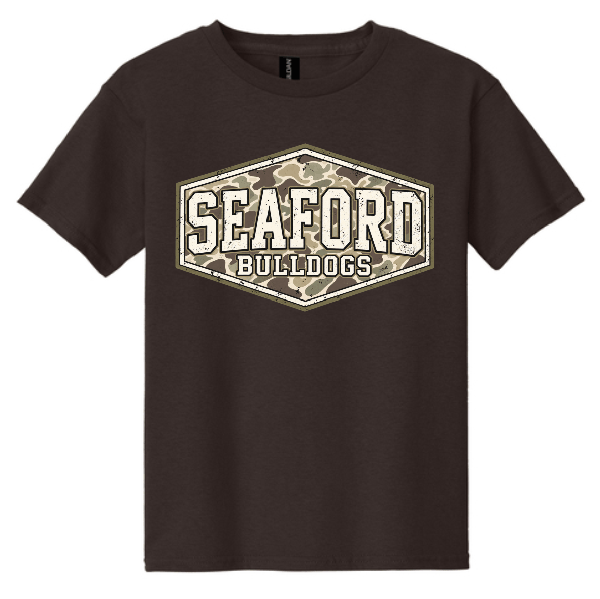 Brown Camo Print Tee