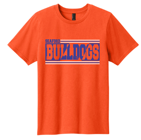 Orange Split Letter Bulldog Tee