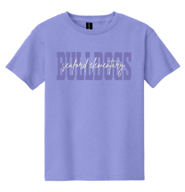 Bulldogs Violet on Violet Tee