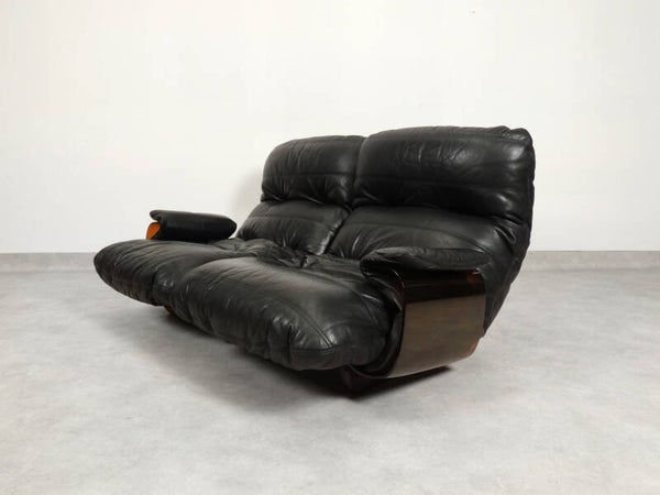 Ligne Roset Marsala 2 seater sofa - black leather