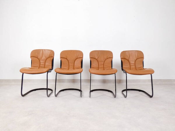 Willy Rizzo chairs - leather  -  Cidue Italy