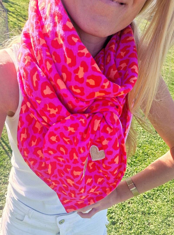 Carré XL - Leo Fuschia