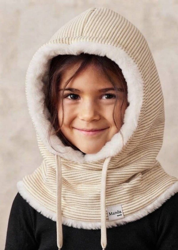 Col à capuche enfant - Lignes dorées