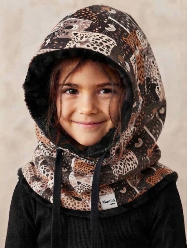 Col à capuche enfant - Léo noir