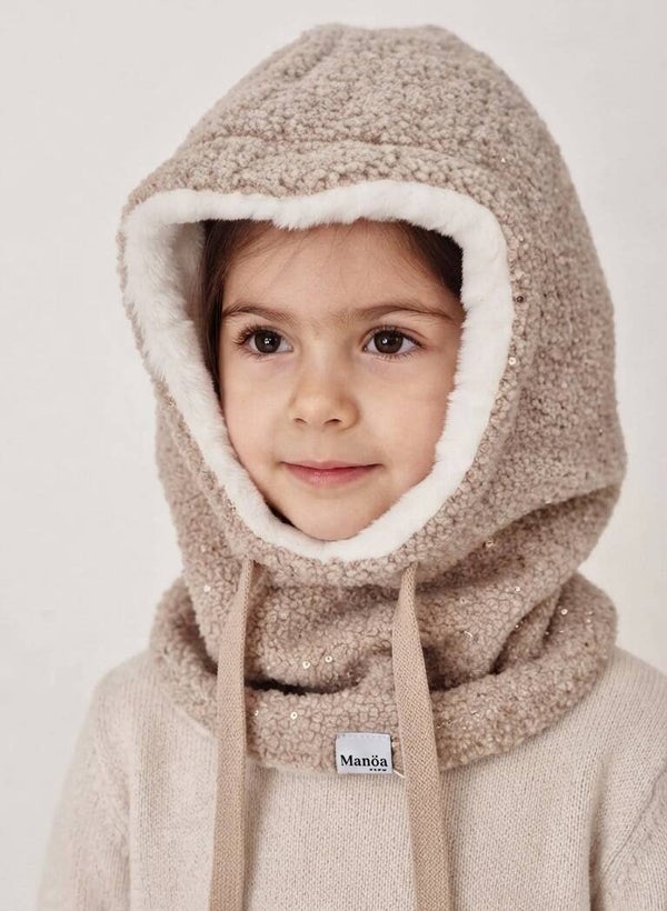 Col à capuche enfant - Teddy paillettes