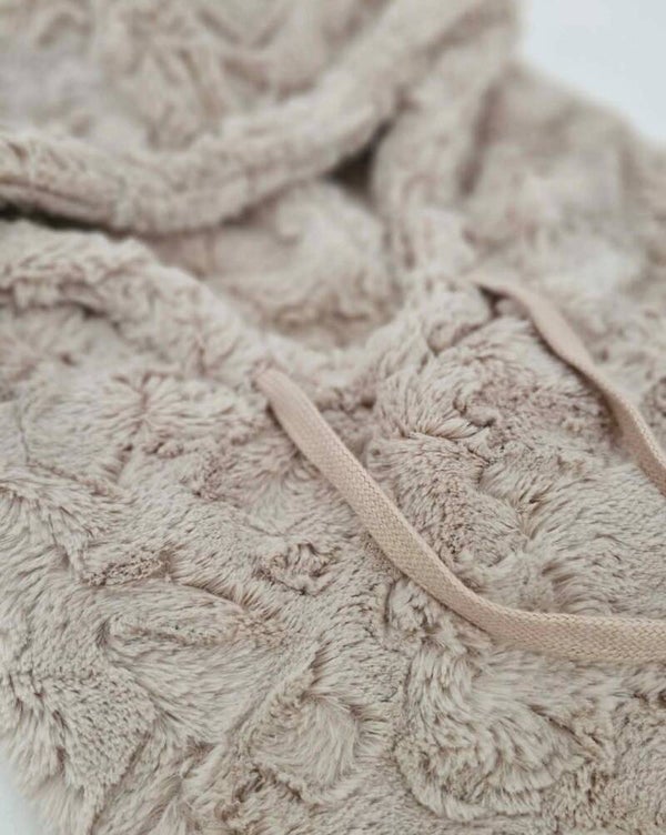Col à capuche Fourrure Beige/Taupe