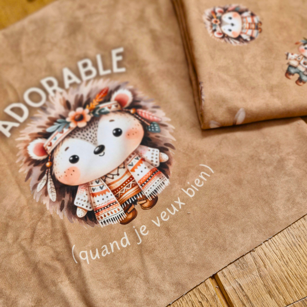 Panneau pour sweat - Adorable Hérisson