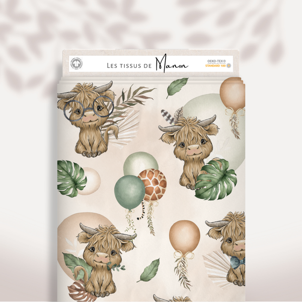 Tissu - Vaches Highlands