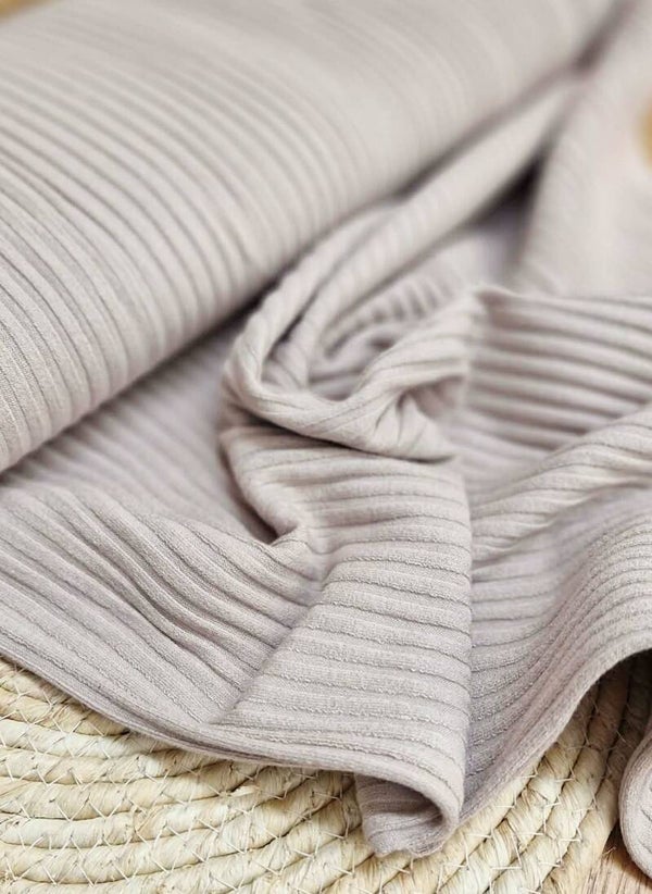 Jersey Cotelé Beige