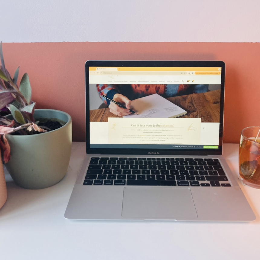 schetsfase geboortekaartje op maat studio spies 