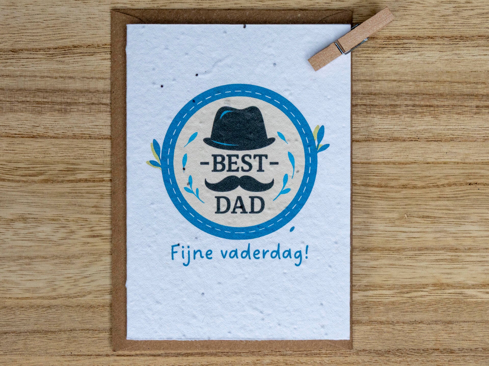Wenskaart van bloeipapier - Best dad!