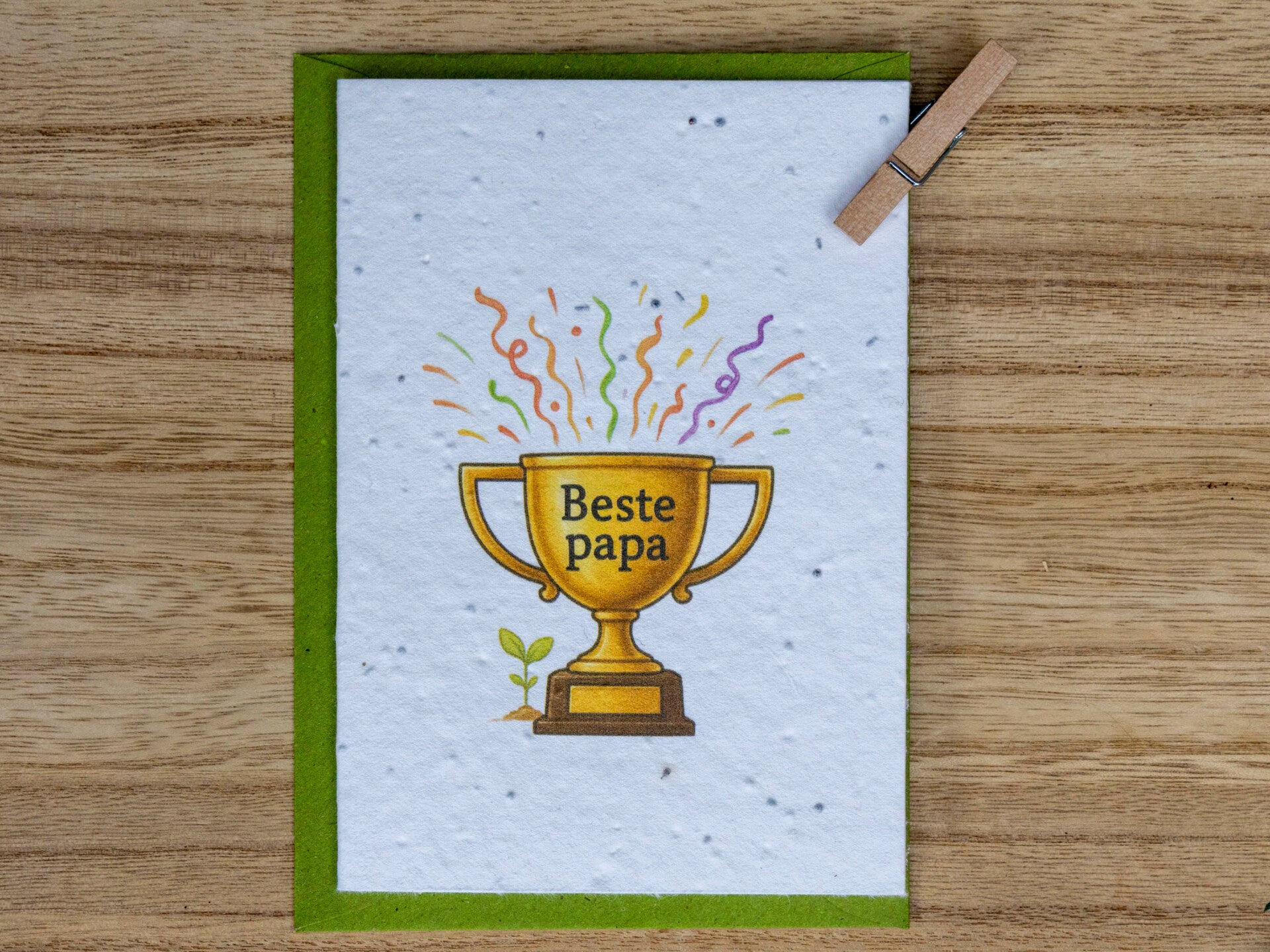Wenskaart van bloeipapier - Beste Papa