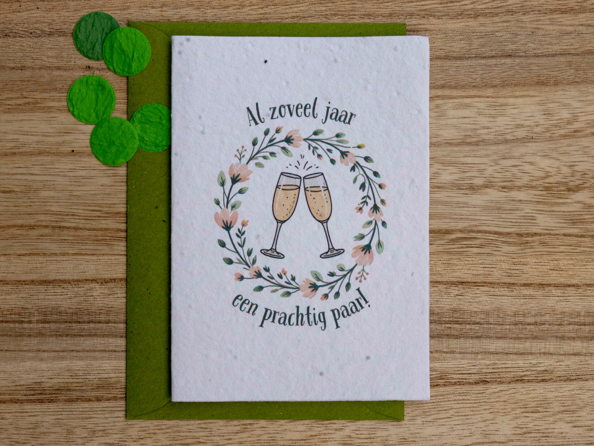 Wenskaart van bloeipapier - jubileum