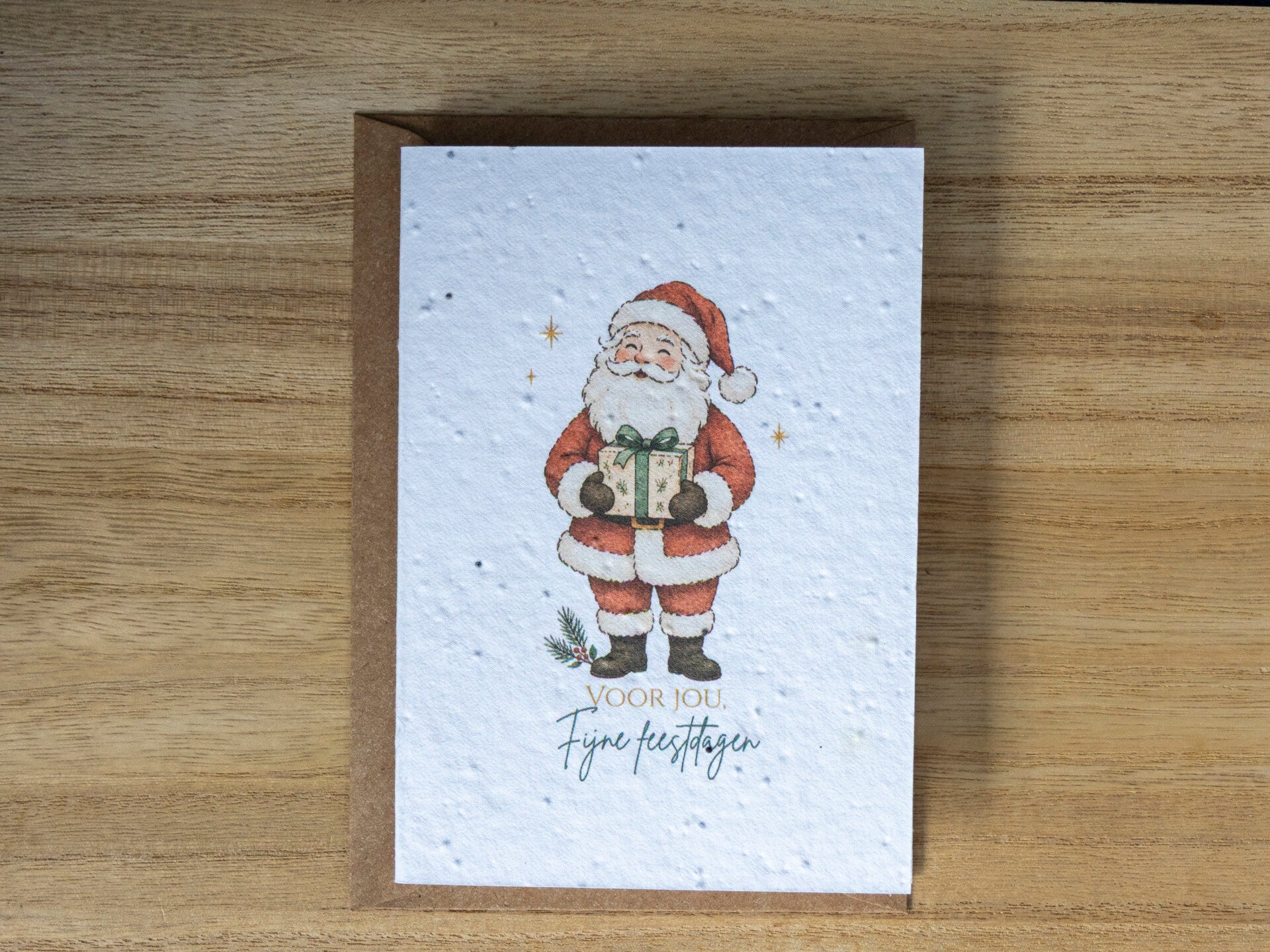 Wenskaart van bloeipapier - Een kerstcadeautje voor jou