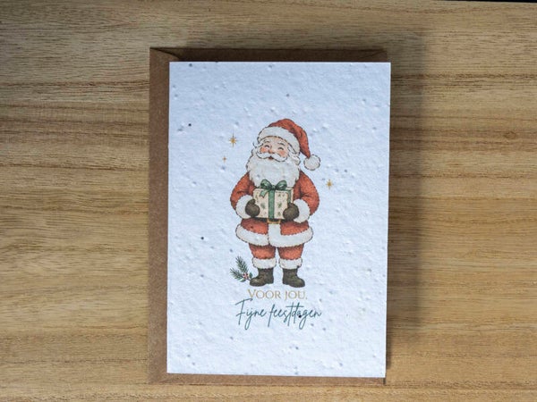 Wenskaart van bloeipapier - Een kerstcadeautje voor jou