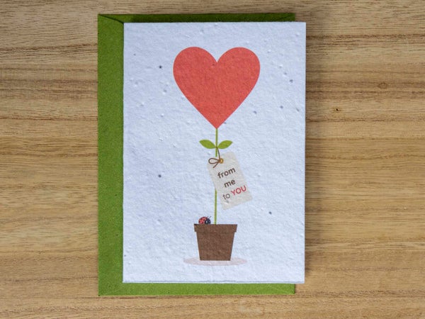 Wenskaart van bloeipapier – From me to you