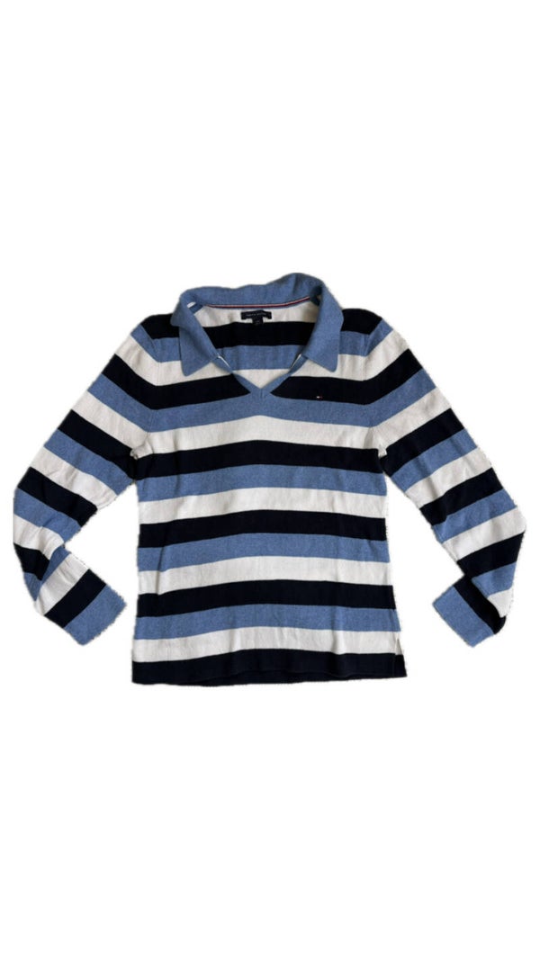 TOMMY HILFIGER | Polo a Righe senza Bottoni | M