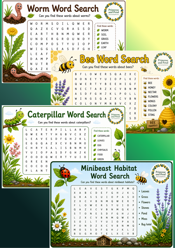 Minibeast Word Search Pack (Suitable for ages 5-8)