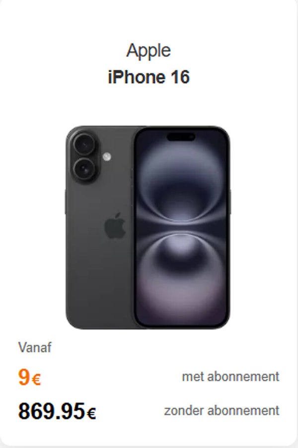 iPhone 16 met abonnement