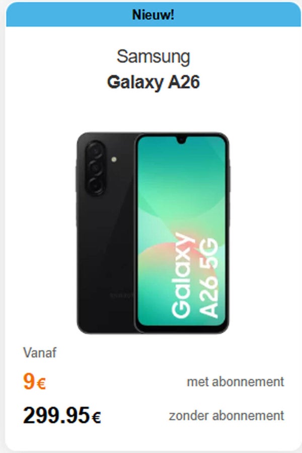 Samsung A26 met abonnement