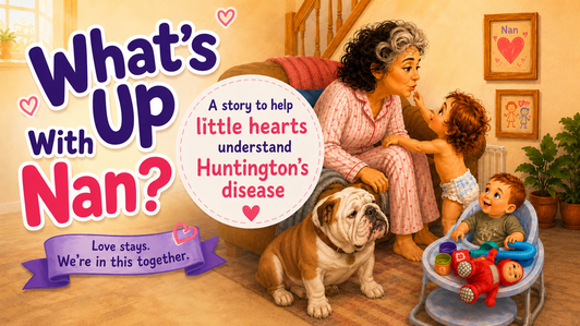 What's Up With Nan? illustrated story featuring Ruby, Beau and their nan