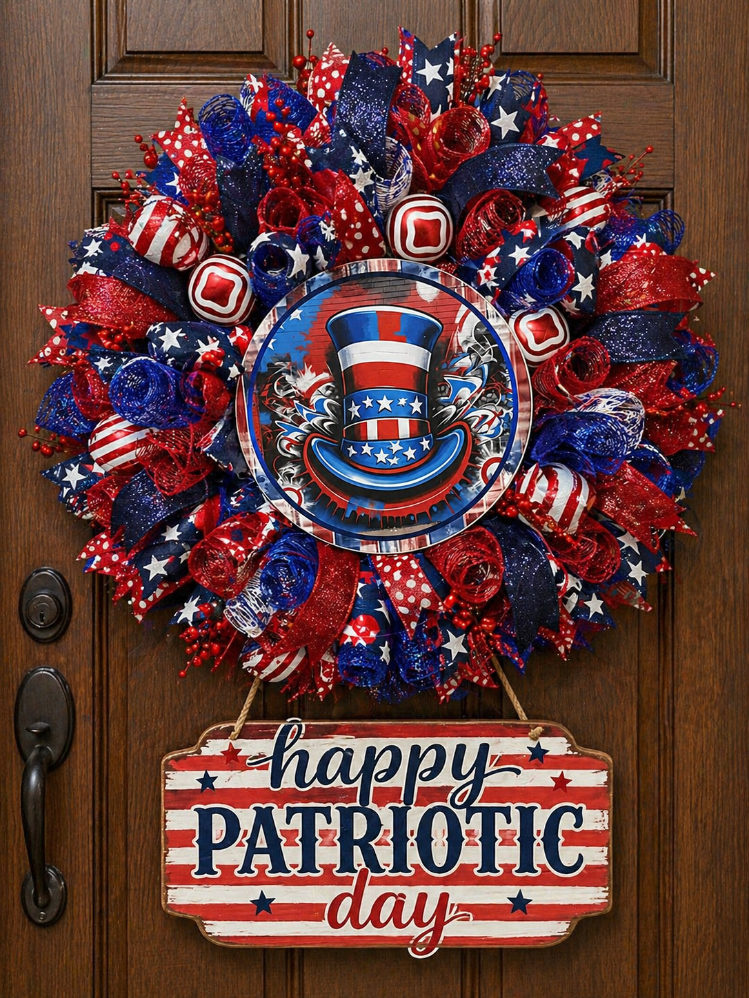 Custom patriotic wreath