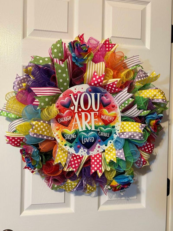 custom gay pride wreath